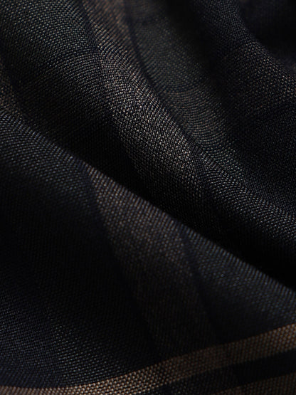 Classic Checked Slim Fit Shirt Beige Black