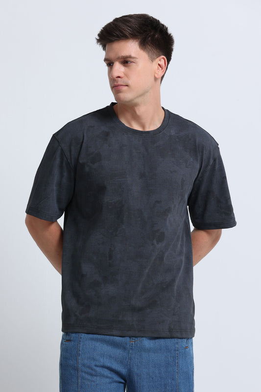 Boxy Fit Oversized Streetwear T-Shirt Dk Grey