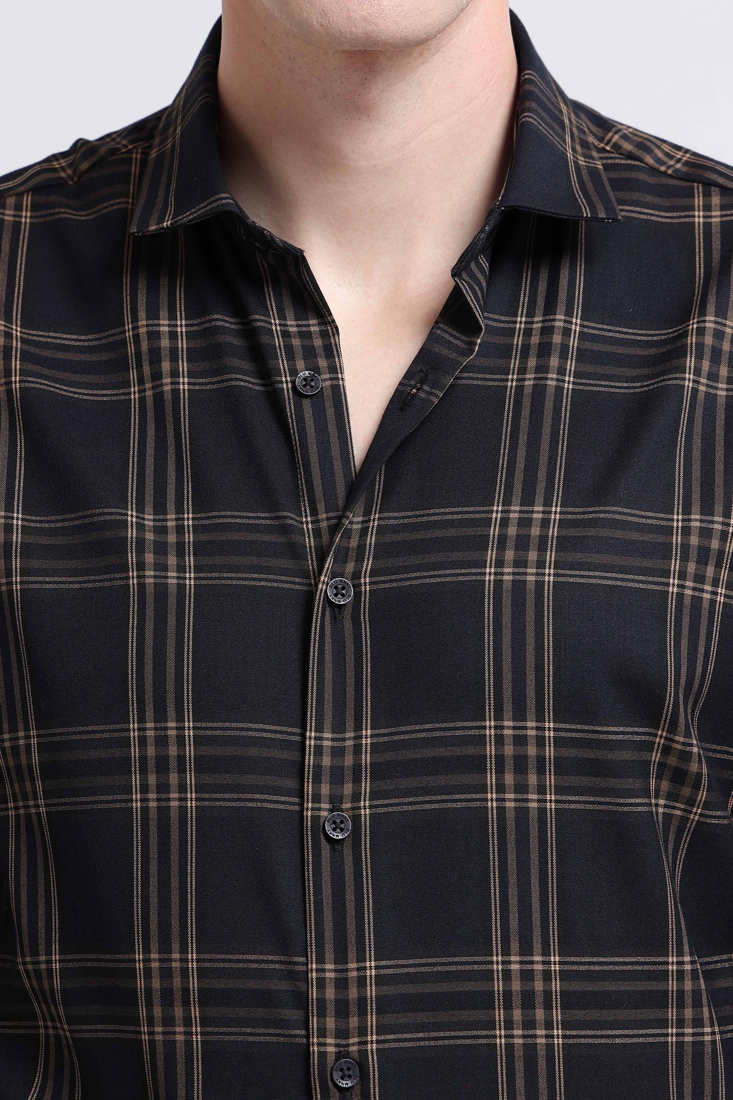 Classic Checked Slim Fit Shirt Yellow