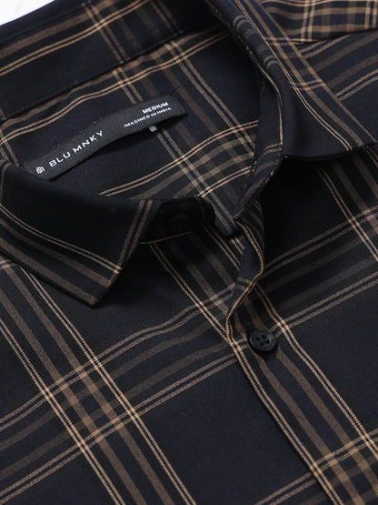 Classic Checked Slim Fit Shirt Yellow