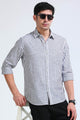Black White Pinstripe Shirt - Slim Fit