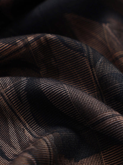 Premium Cotton-blend Digital Print Shirt Light Brown