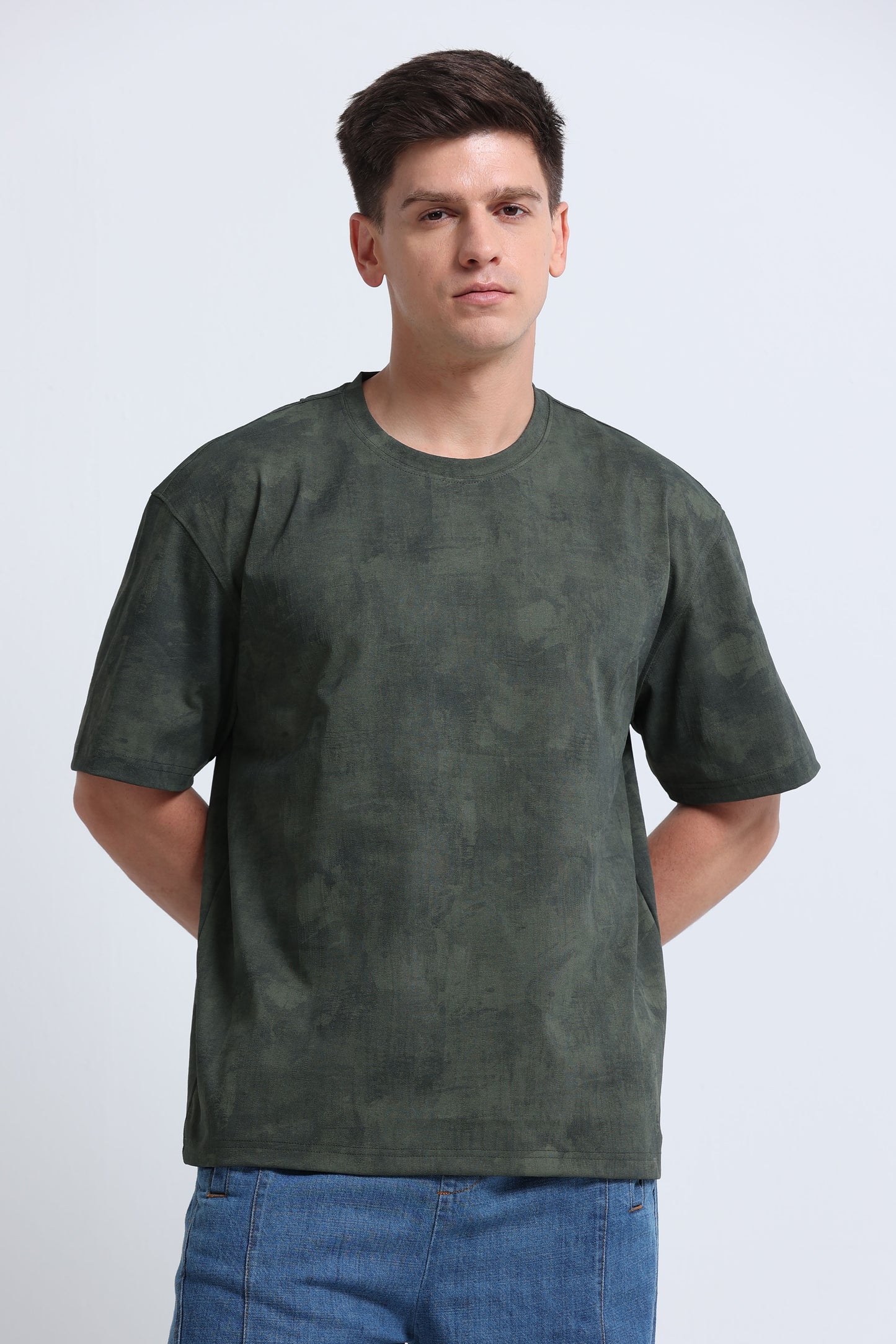 Boxy Fit Oversized Streetwear T-Shirt Green