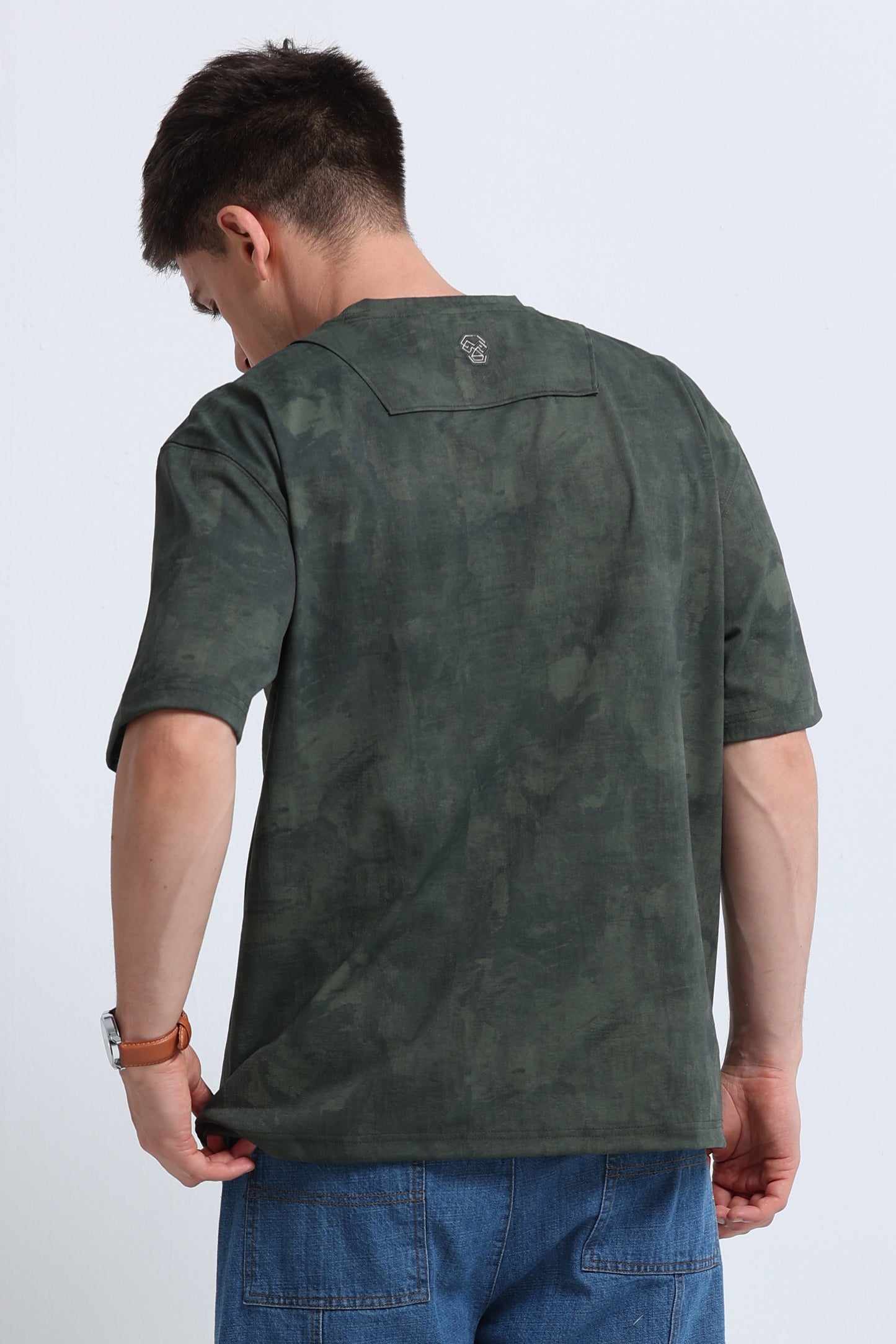 Boxy Fit Oversized Streetwear T-Shirt Green