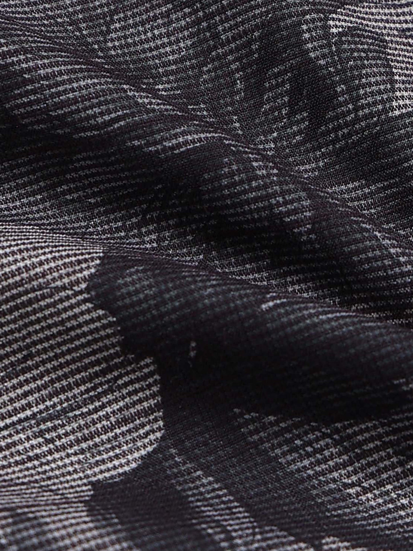 Contemporary Printed Cotton Blend Shirt Charcoal