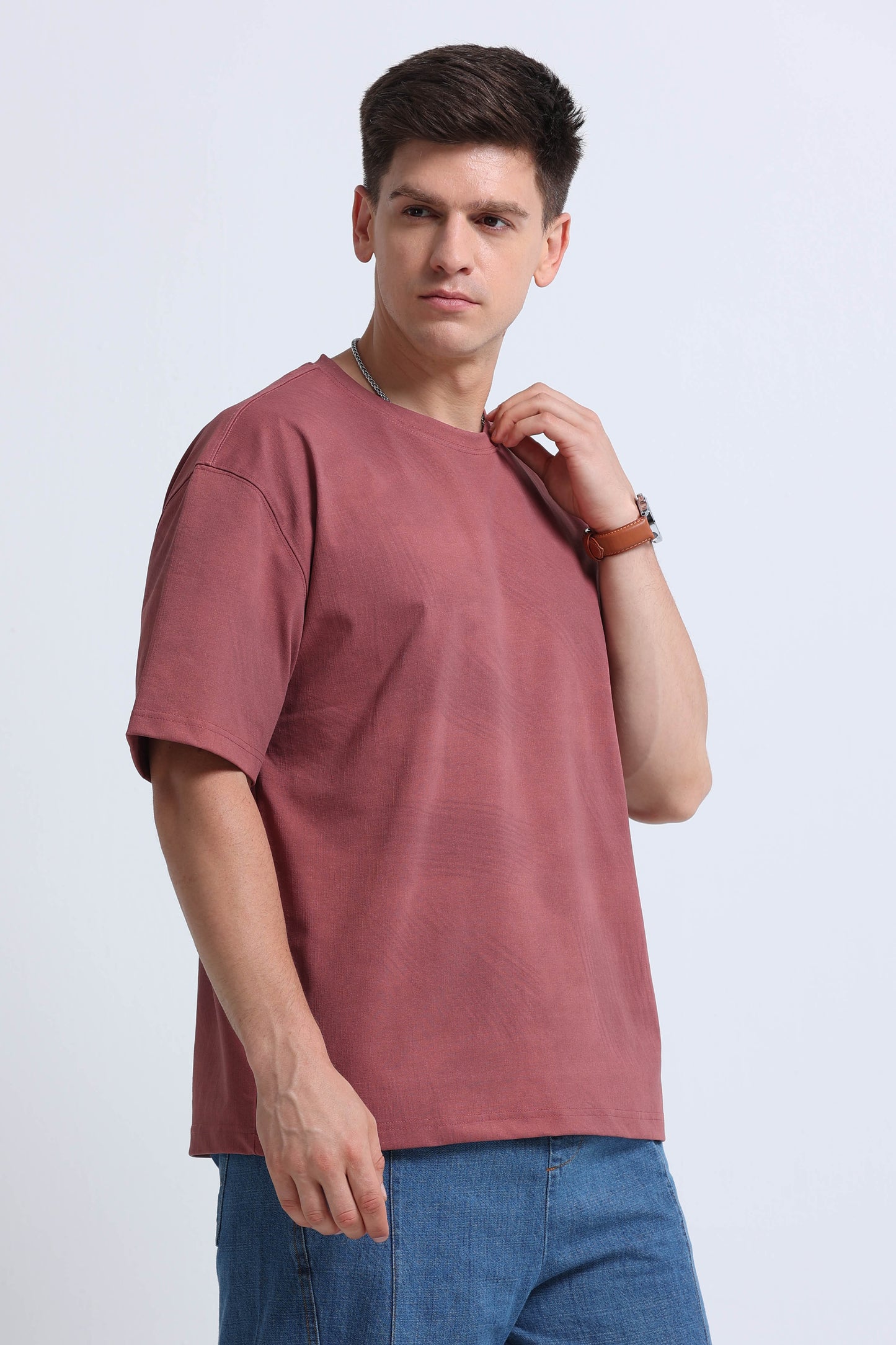 Relaxed Fit Oversized T-Shirt Dusty Pink