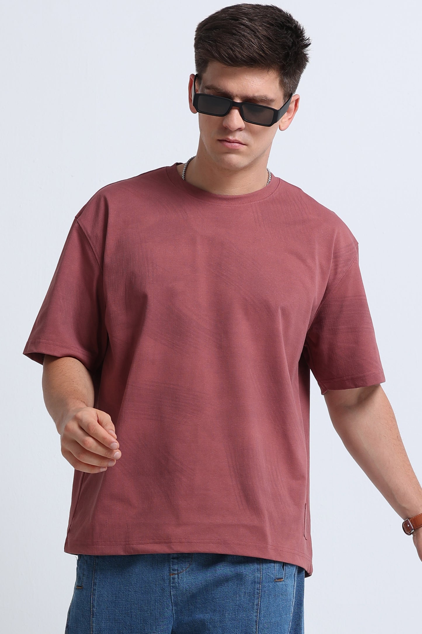 Relaxed Fit Oversized T-Shirt Dusty Pink