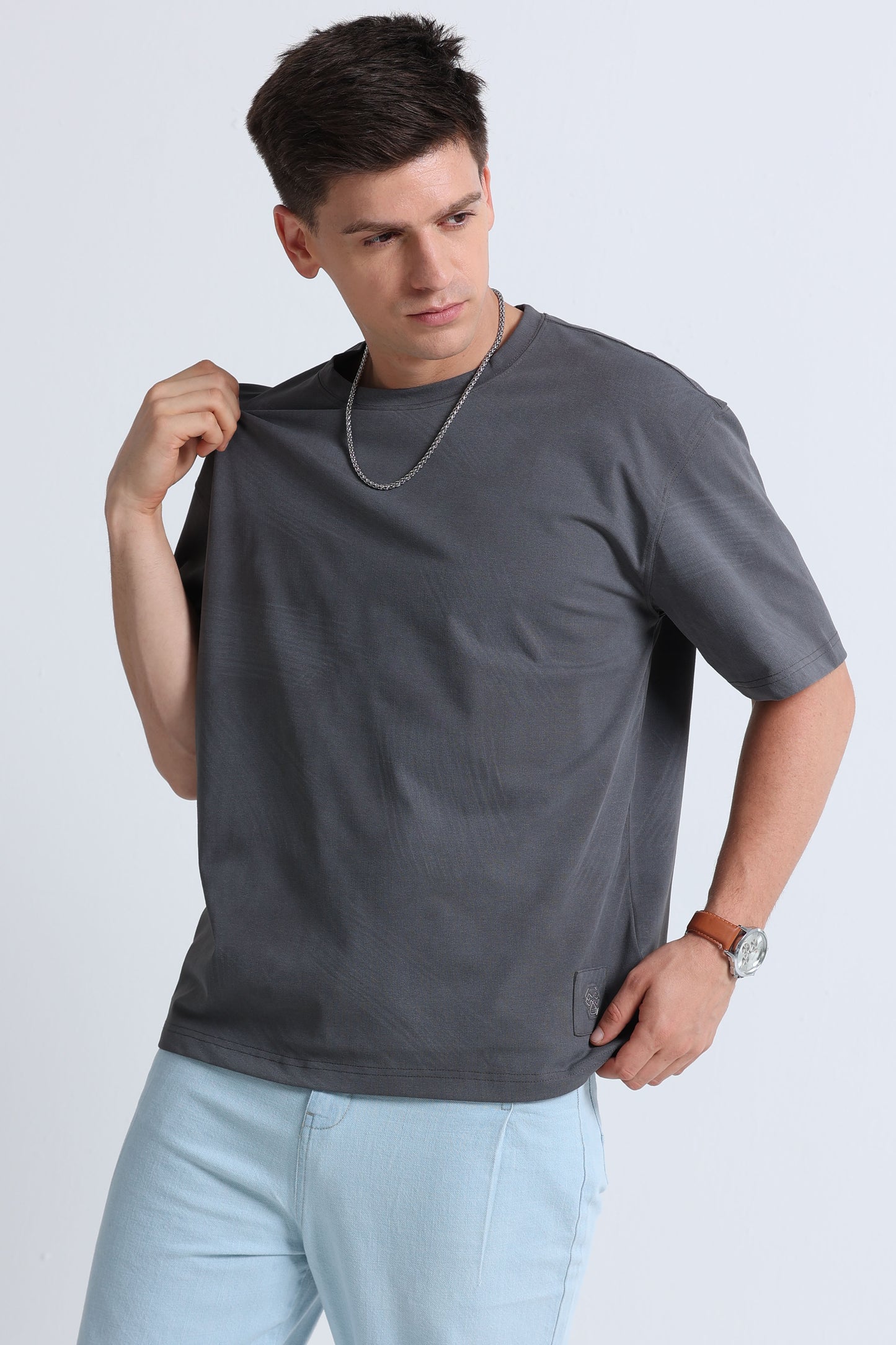 Relaxed Fit Oversized T-Shirt Dk Grey