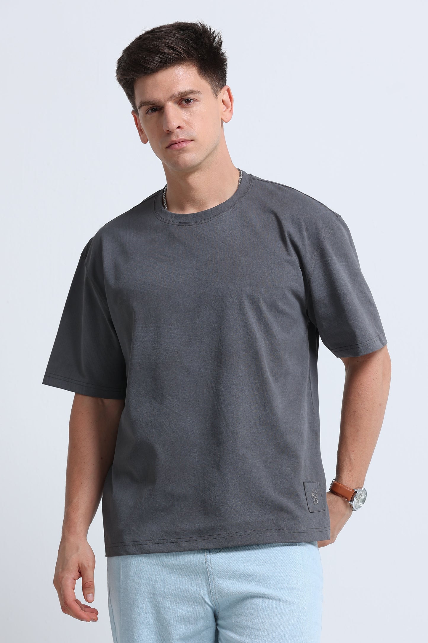 Relaxed Fit Oversized T-Shirt Dk Grey