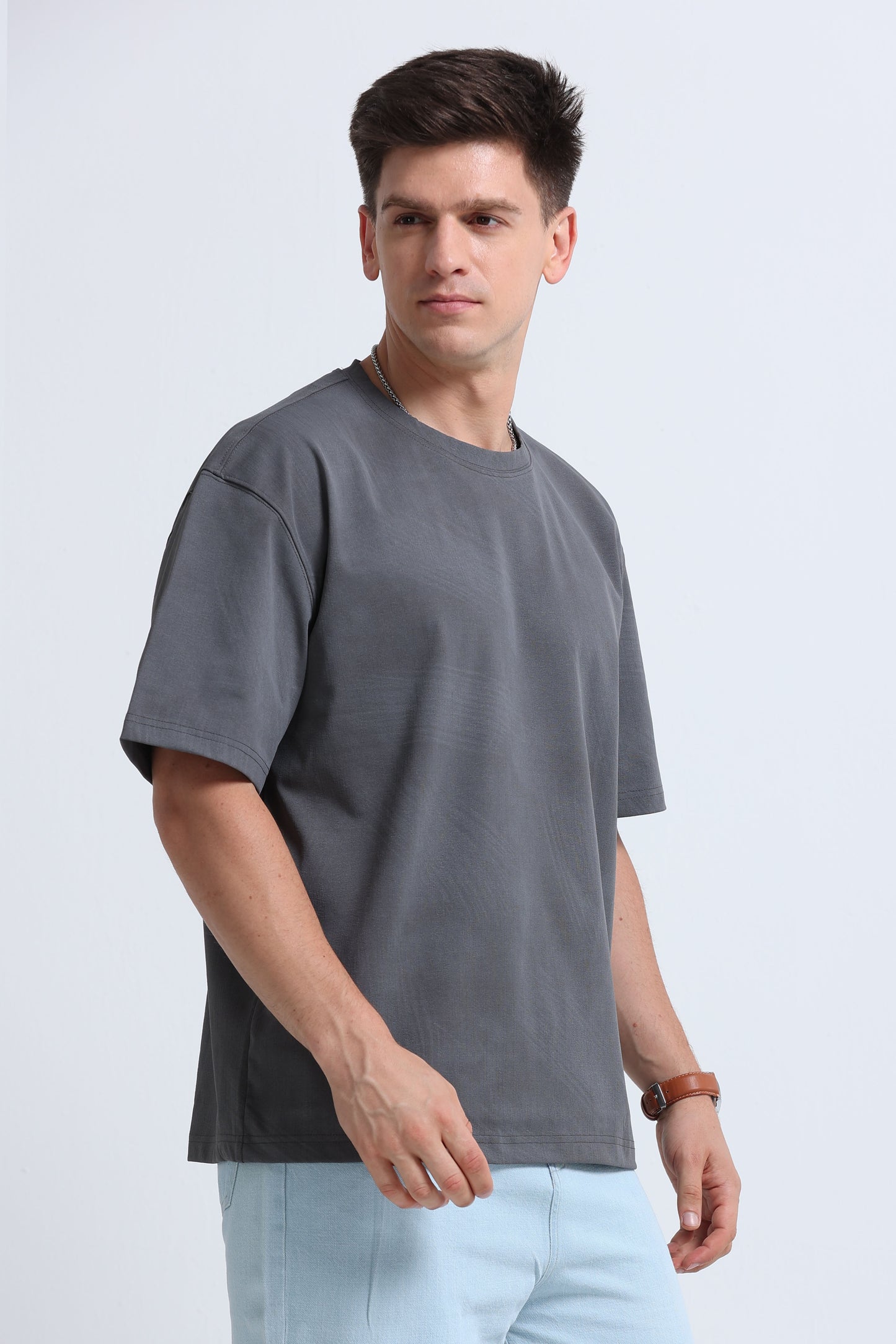 Relaxed Fit Oversized T-Shirt Dk Grey