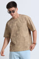 Boxy Fit Oversized Streetwear T-Shirt Beige