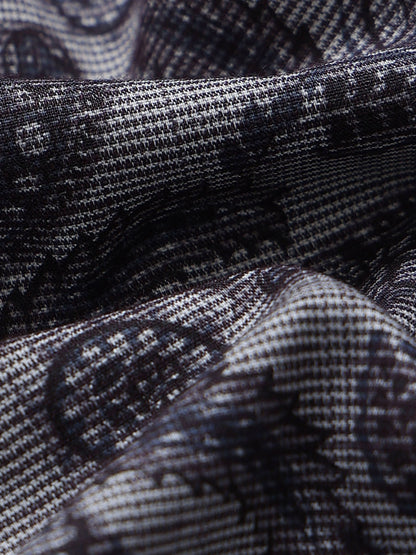 Contemporary Printed Cotton Blend Shirt Lt Grey