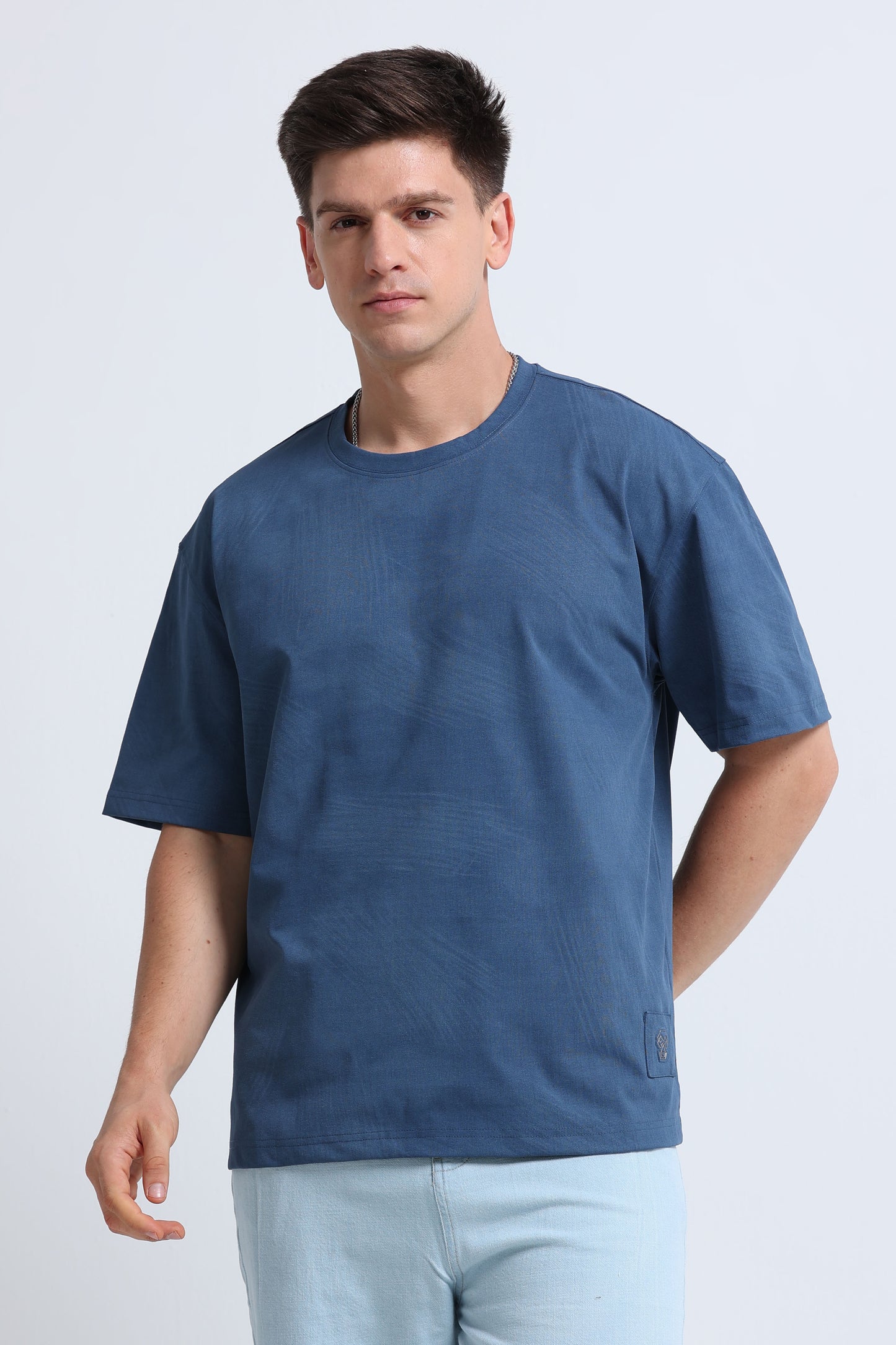 Relaxed Fit Oversized T-Shirt Navy Blue