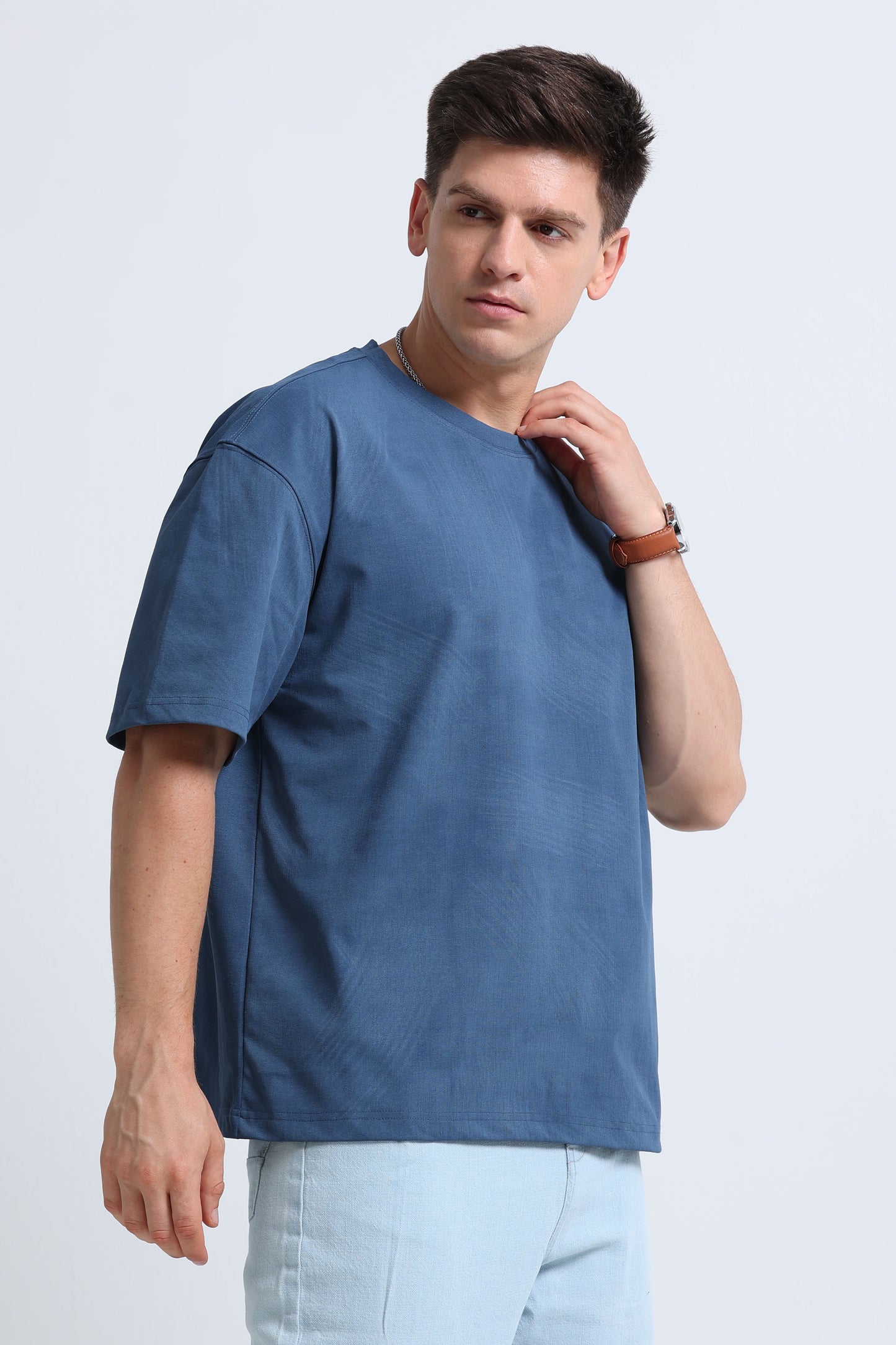 Relaxed Fit Oversized T-Shirt Navy Blue