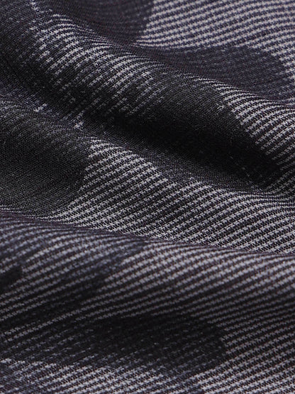 Contemporary Printed Cotton Blend Shirt Grey