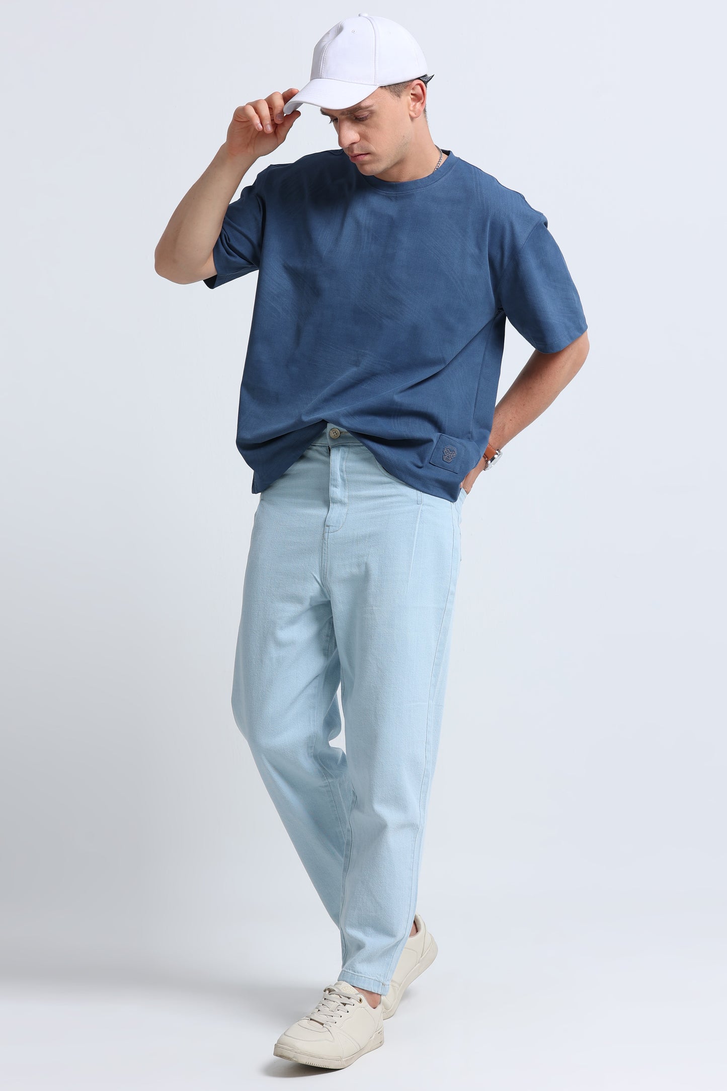 Relaxed Fit Oversized T-Shirt Navy Blue