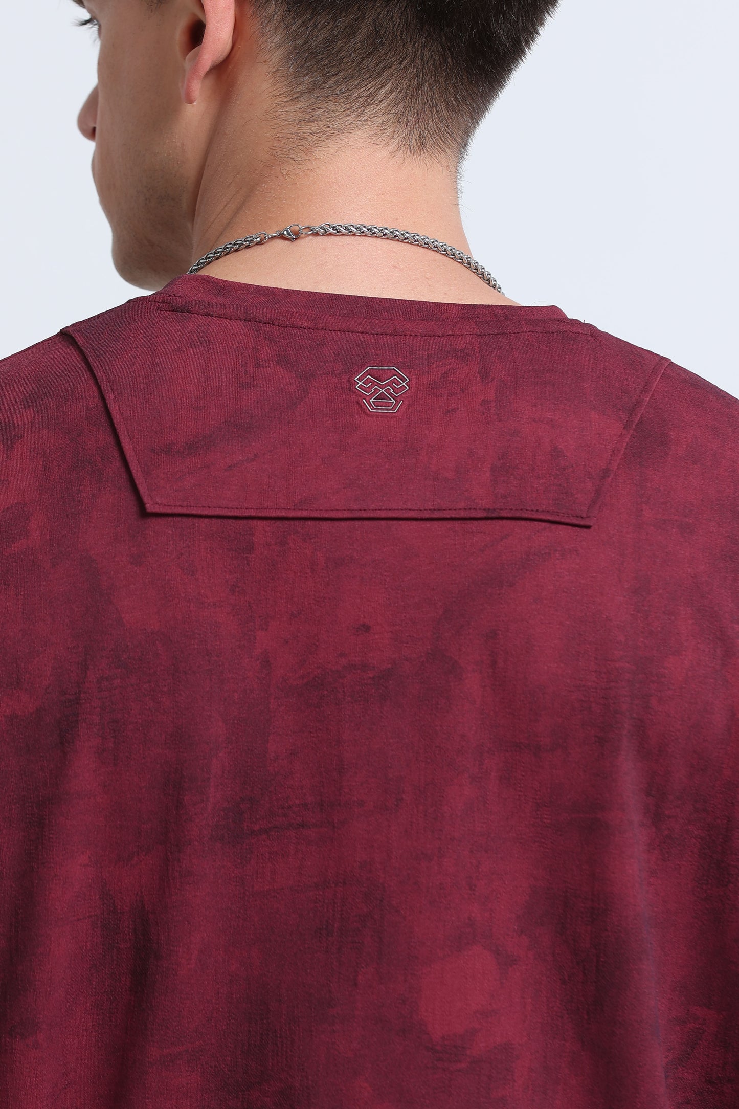 Boxy Fit Oversized Streetwear T-Shirt Maroon
