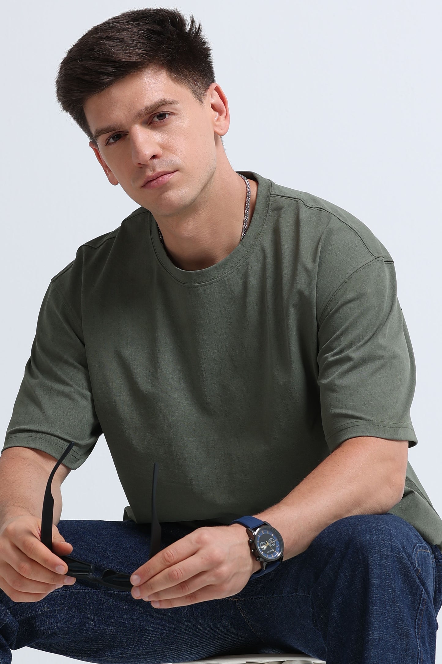 Relaxed Fit Oversized T-Shirt Green