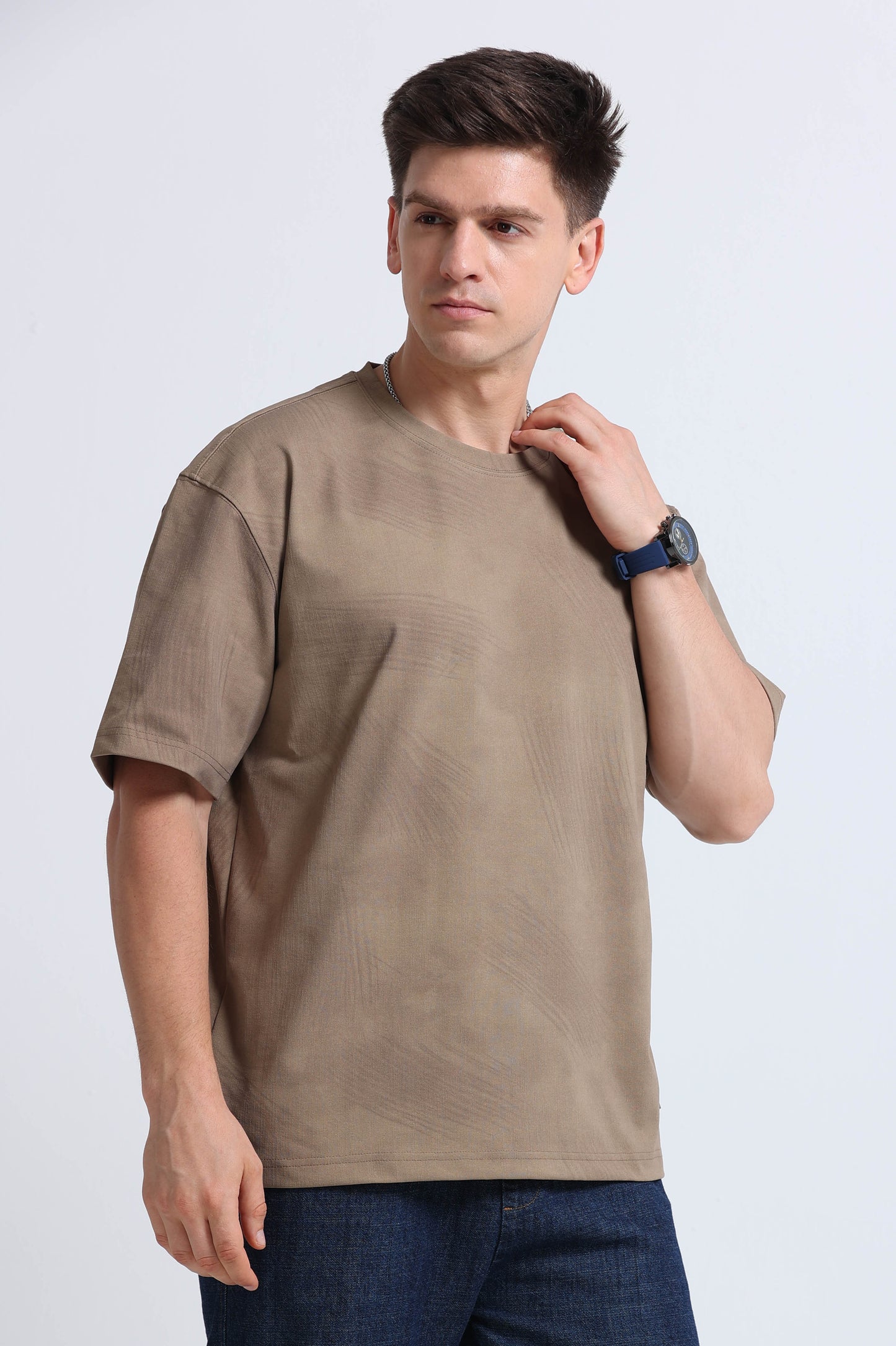 Relaxed Fit Oversized T-Shirt Khaki