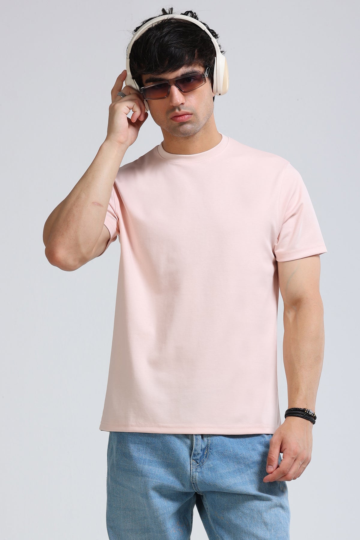 Men's Colour Changing Regular Fit T-Shirt Peach