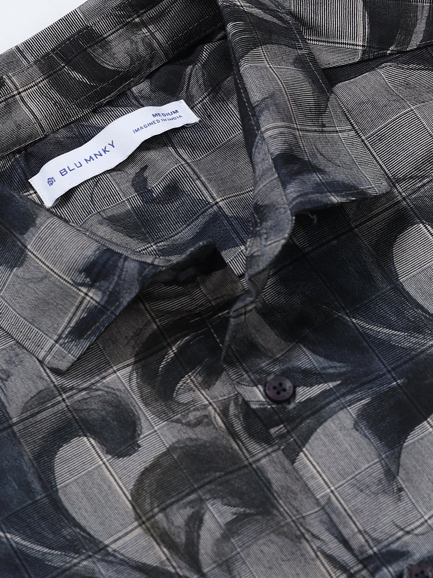 Premium Cotton-blend Digital Print Shirt Cement Grey