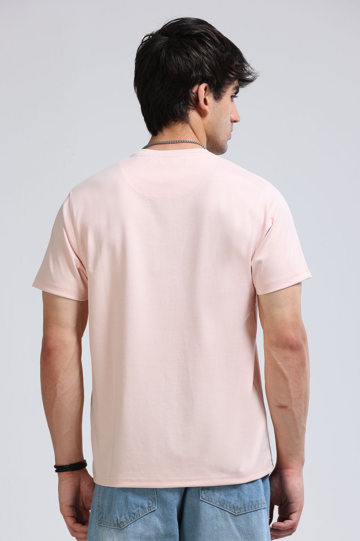 Men's Colour Changing Regular Fit T-Shirt Peach