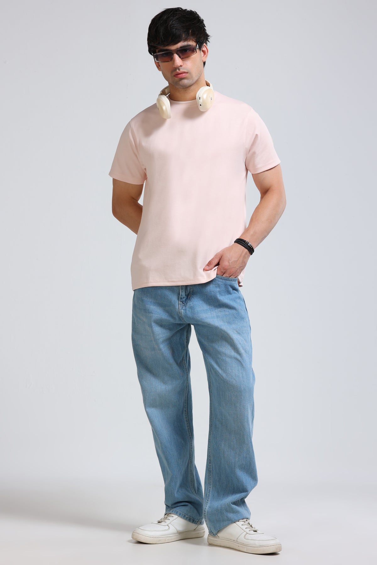 Men's Colour Changing Regular Fit T-Shirt Peach