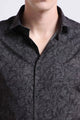Contemporary Printed Cotton Blend Shirt Olive
