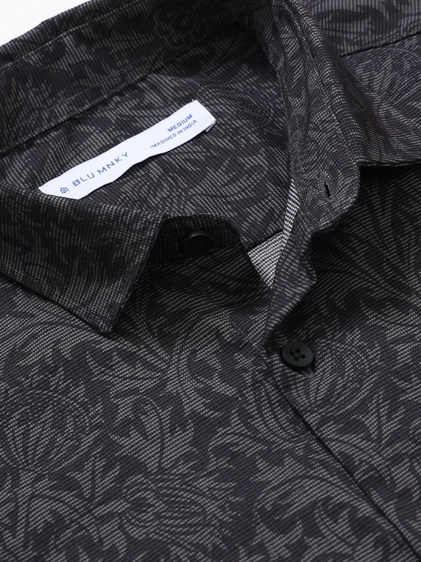 Contemporary Printed Cotton Blend Shirt Olive