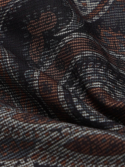 Contemporary Printed Cotton Blend Shirt Rust