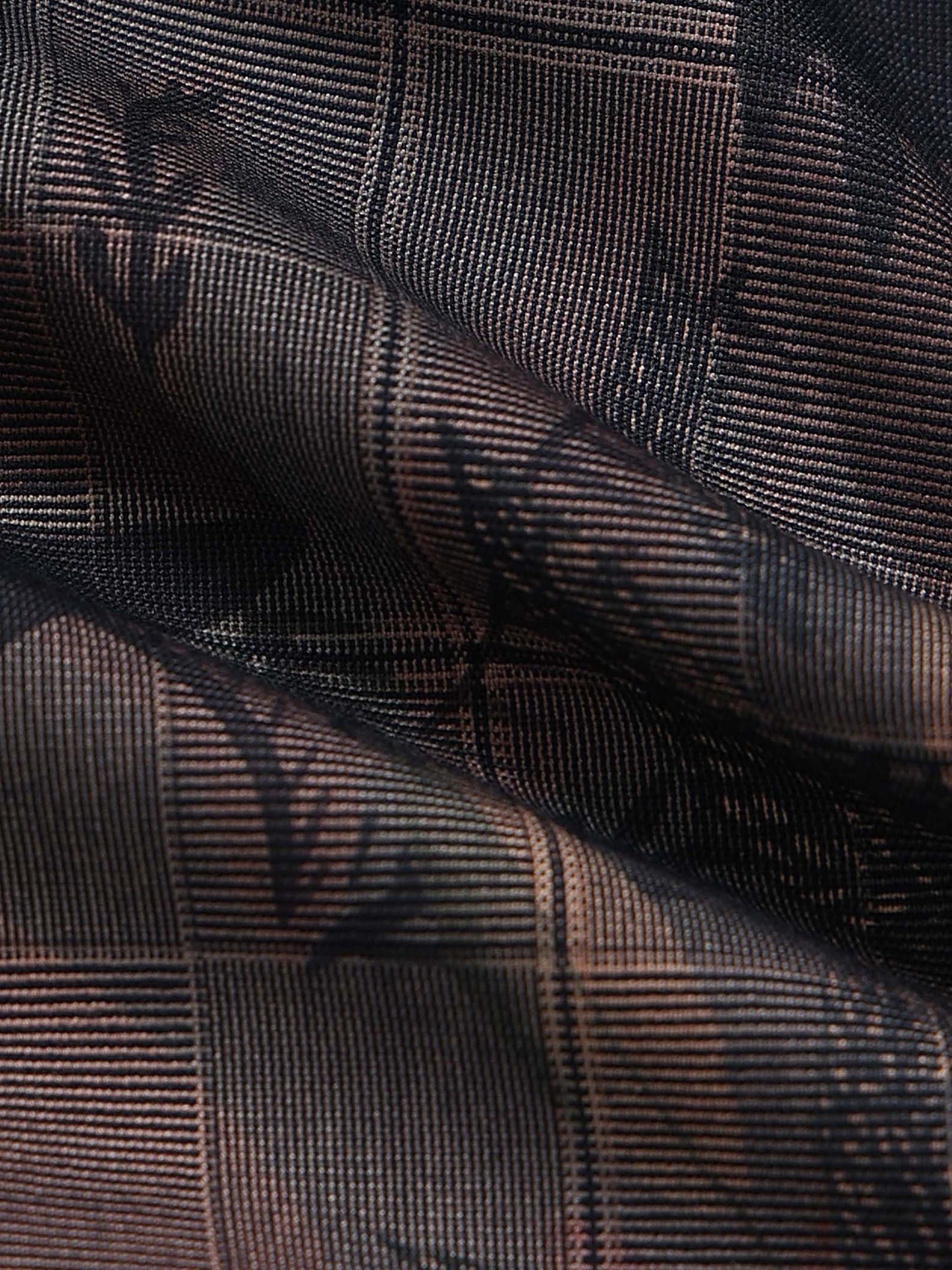 Premium Cotton-blend Digital Print Shirt Brown Red