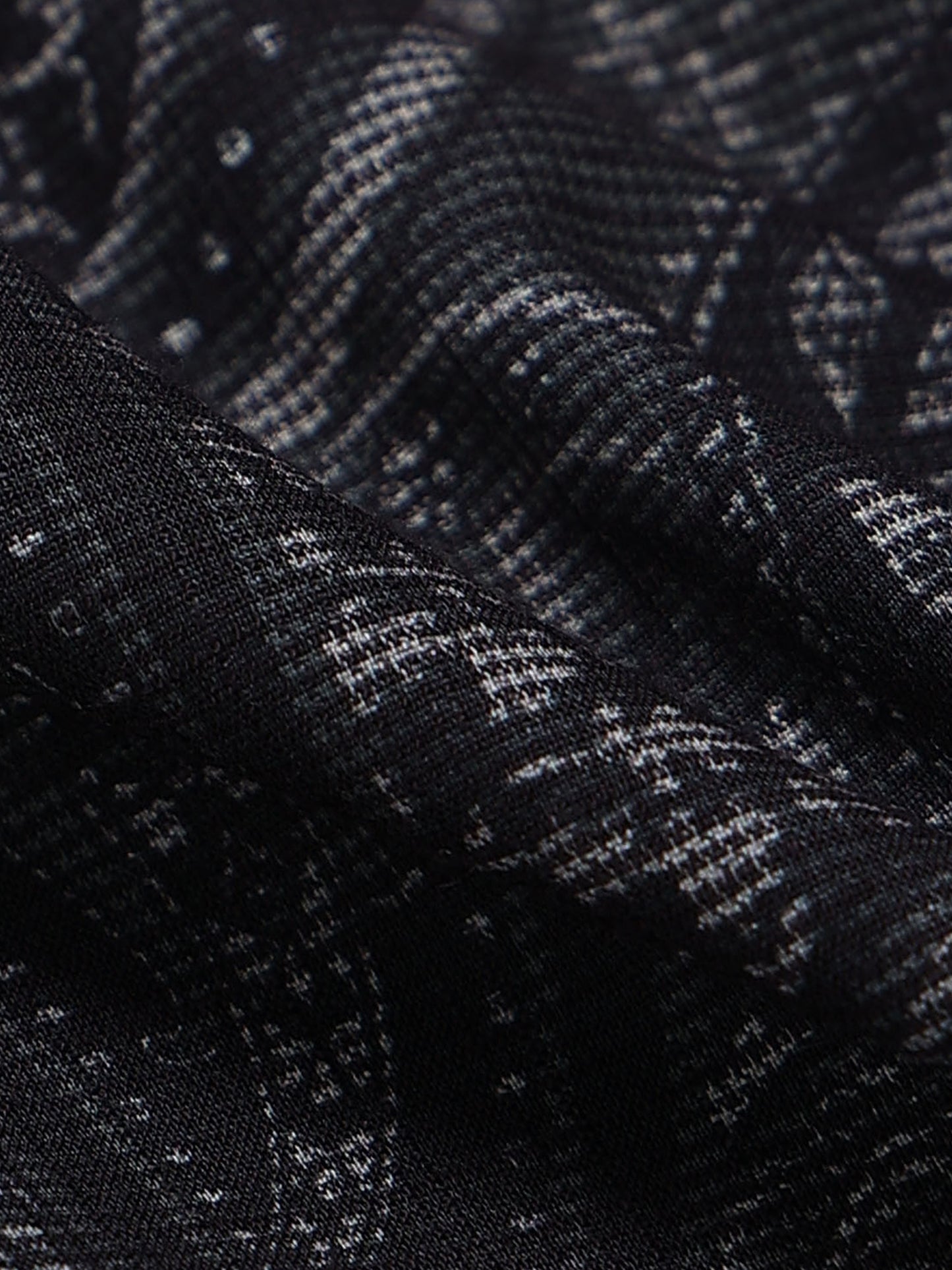 Contemporary Printed Cotton Blend Shirt Dark Green Black