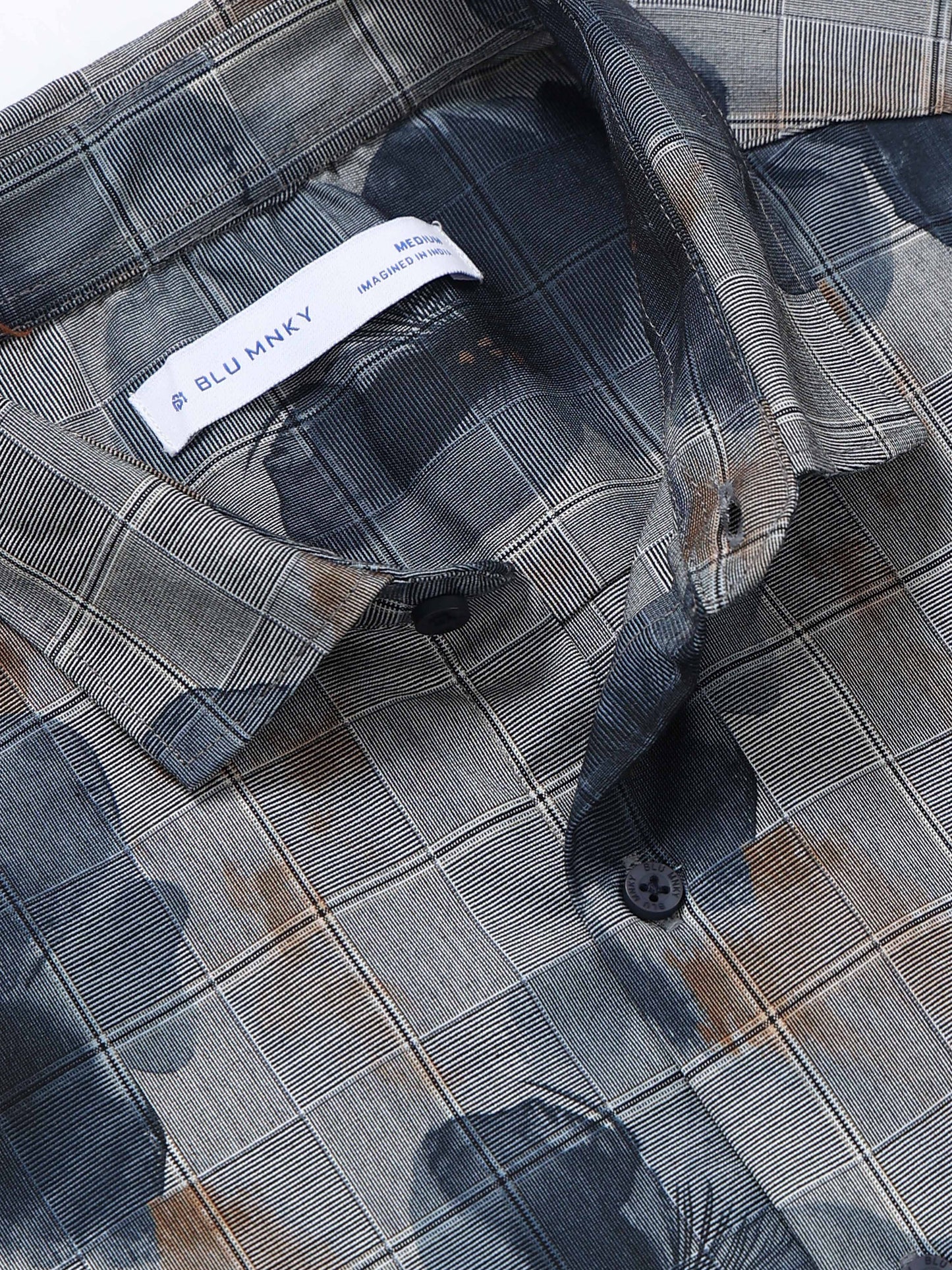 Premium Cotton-blend Digital Print Shirt Light Grey