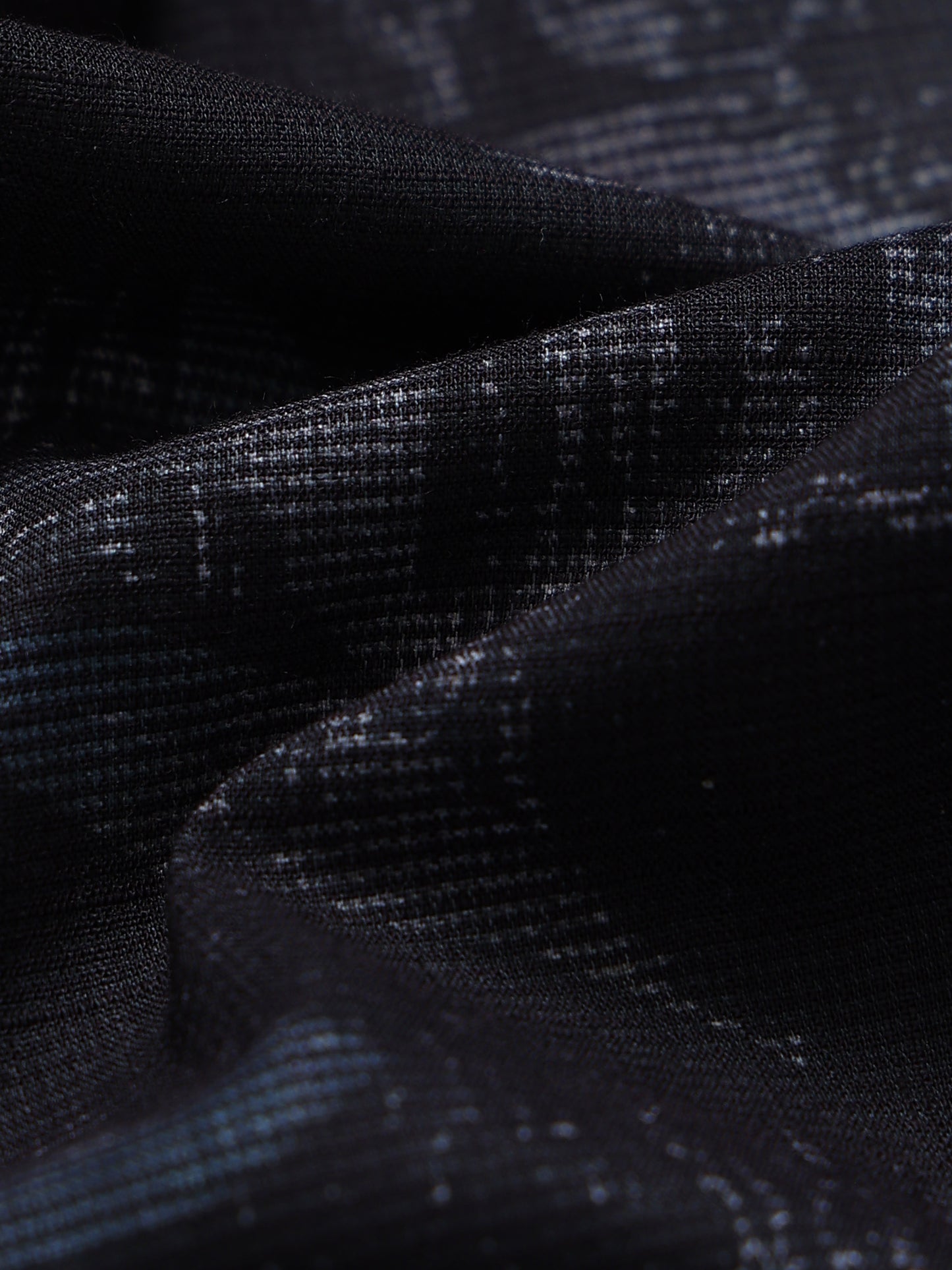 Contemporary Printed Cotton Blend Shirt Black Grey