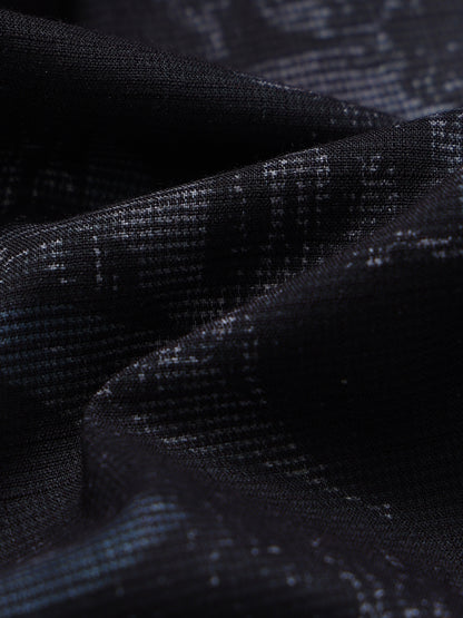 Contemporary Printed Cotton Blend Shirt Black Grey
