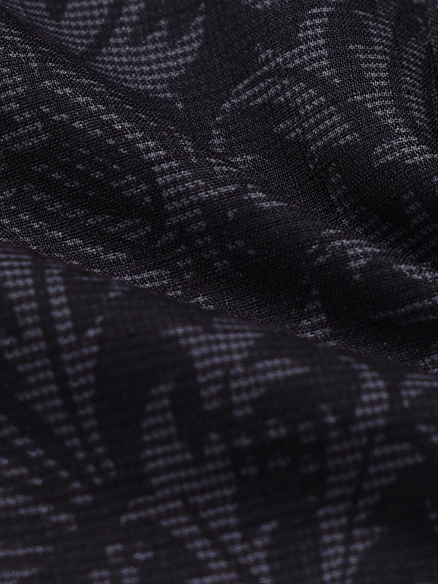 Contemporary Printed Cotton Blend Shirt Grey Black