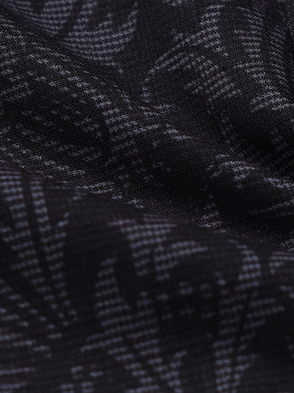 Contemporary Printed Cotton Blend Shirt Grey Black