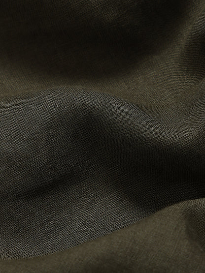 Classic Slim Fit Pure Linen Shirt Green