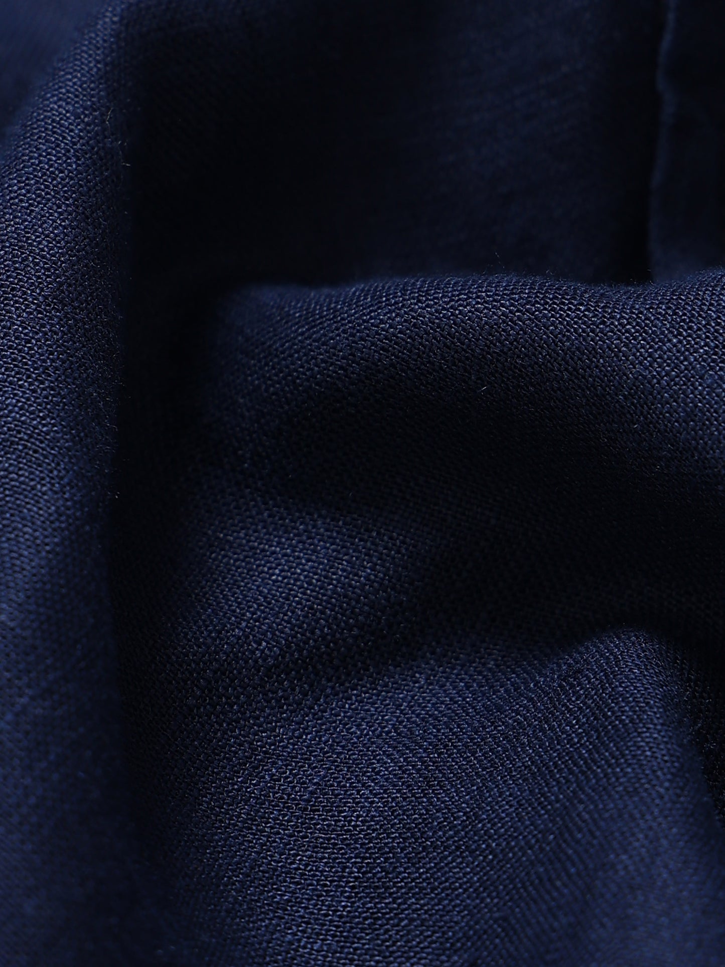 Classic Slim Fit Pure Linen Shirt Navy