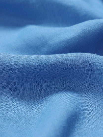 Classic Slim Fit Pure Linen Shirt Lt Blue