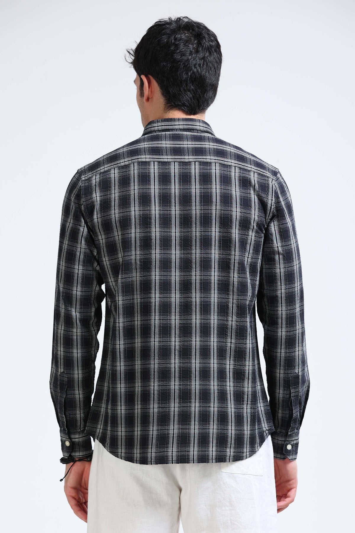 Black Checked Shirt - Slim Fit