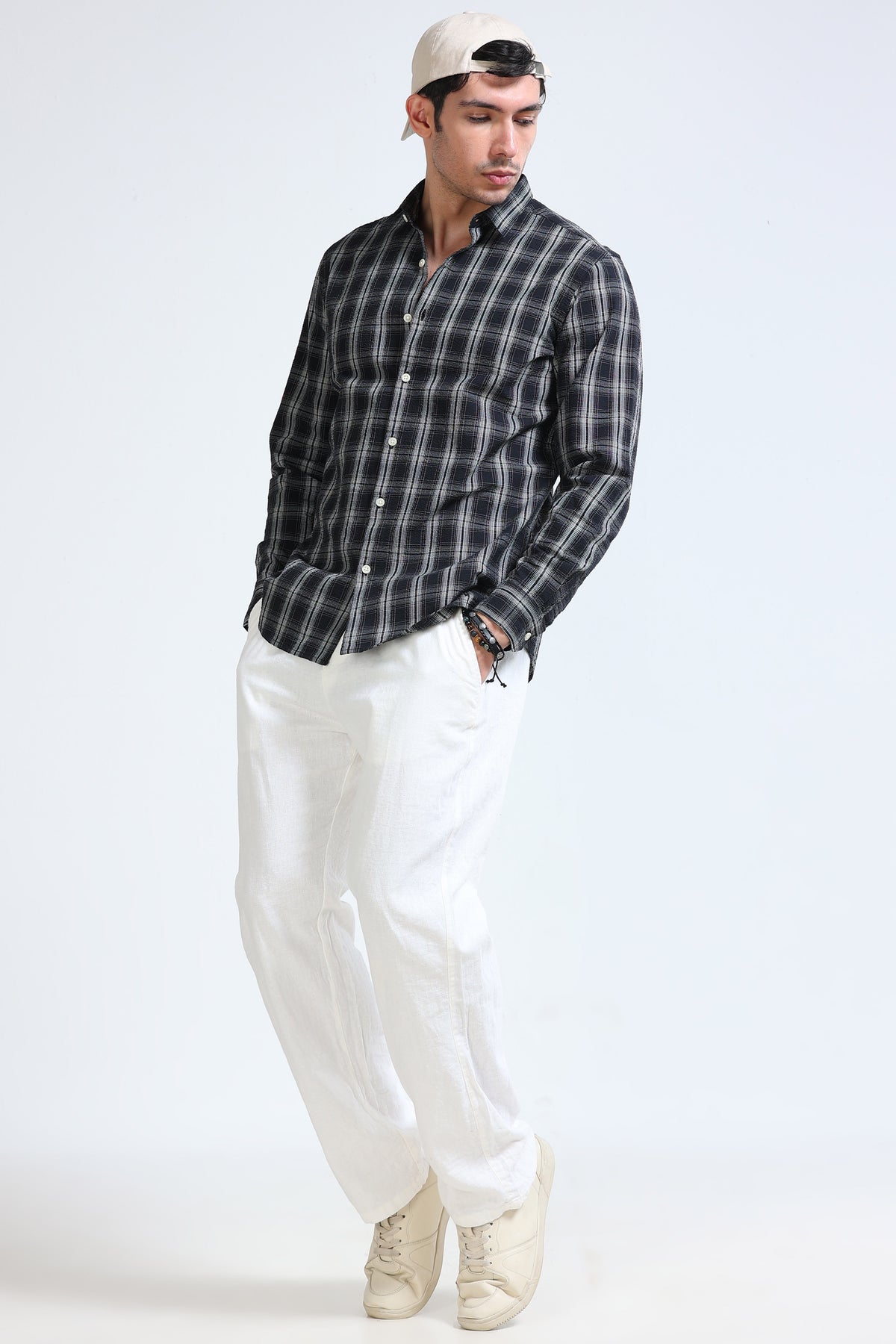 Black Checked Shirt - Slim Fit