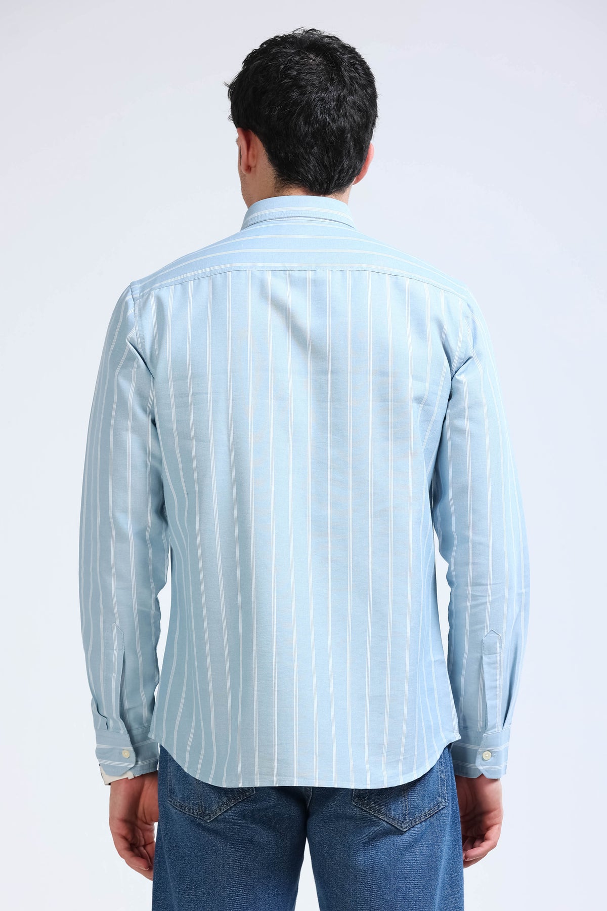 Light Blue Striped Shirt - Slim Fit
