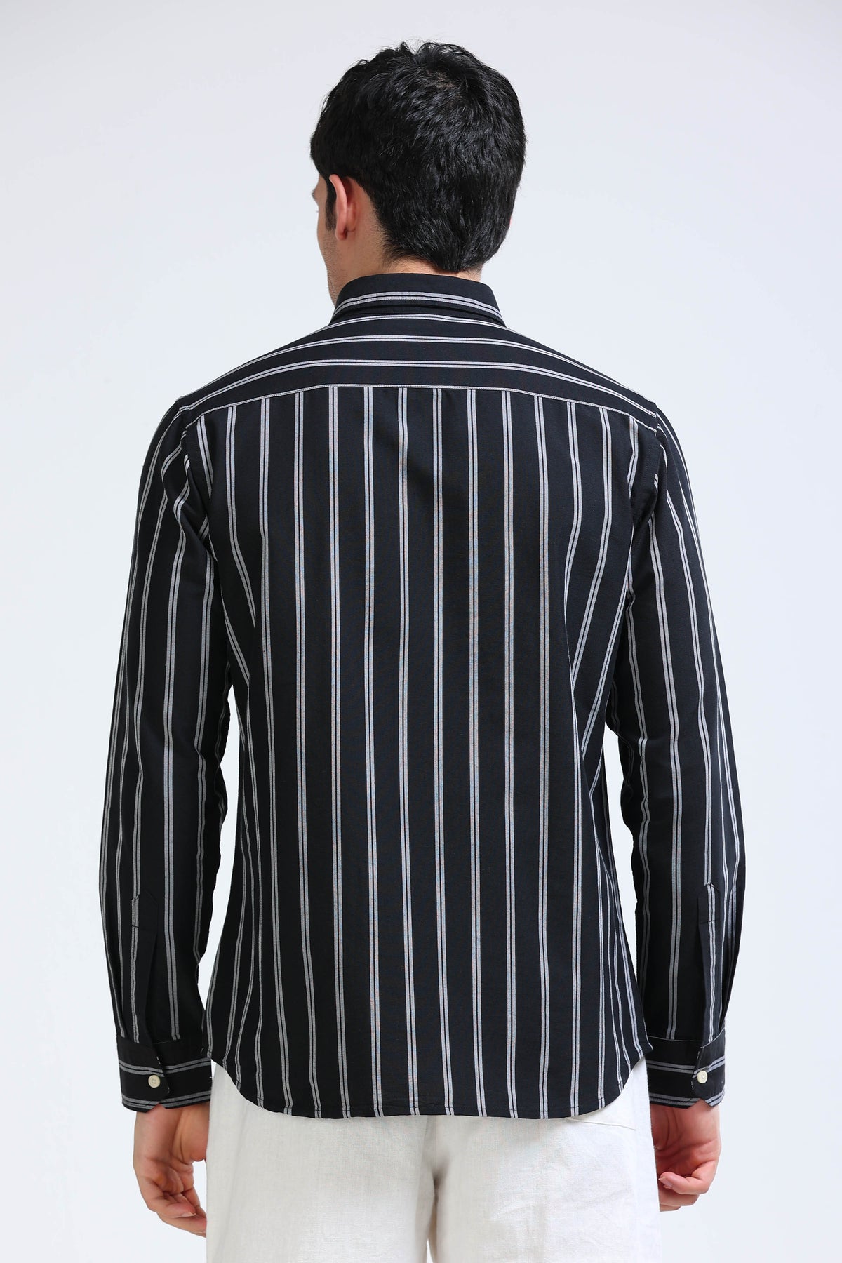 Black Pinstripe Shirt - Slim Fit