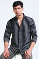 Black Striped Shirt - Slim Fit