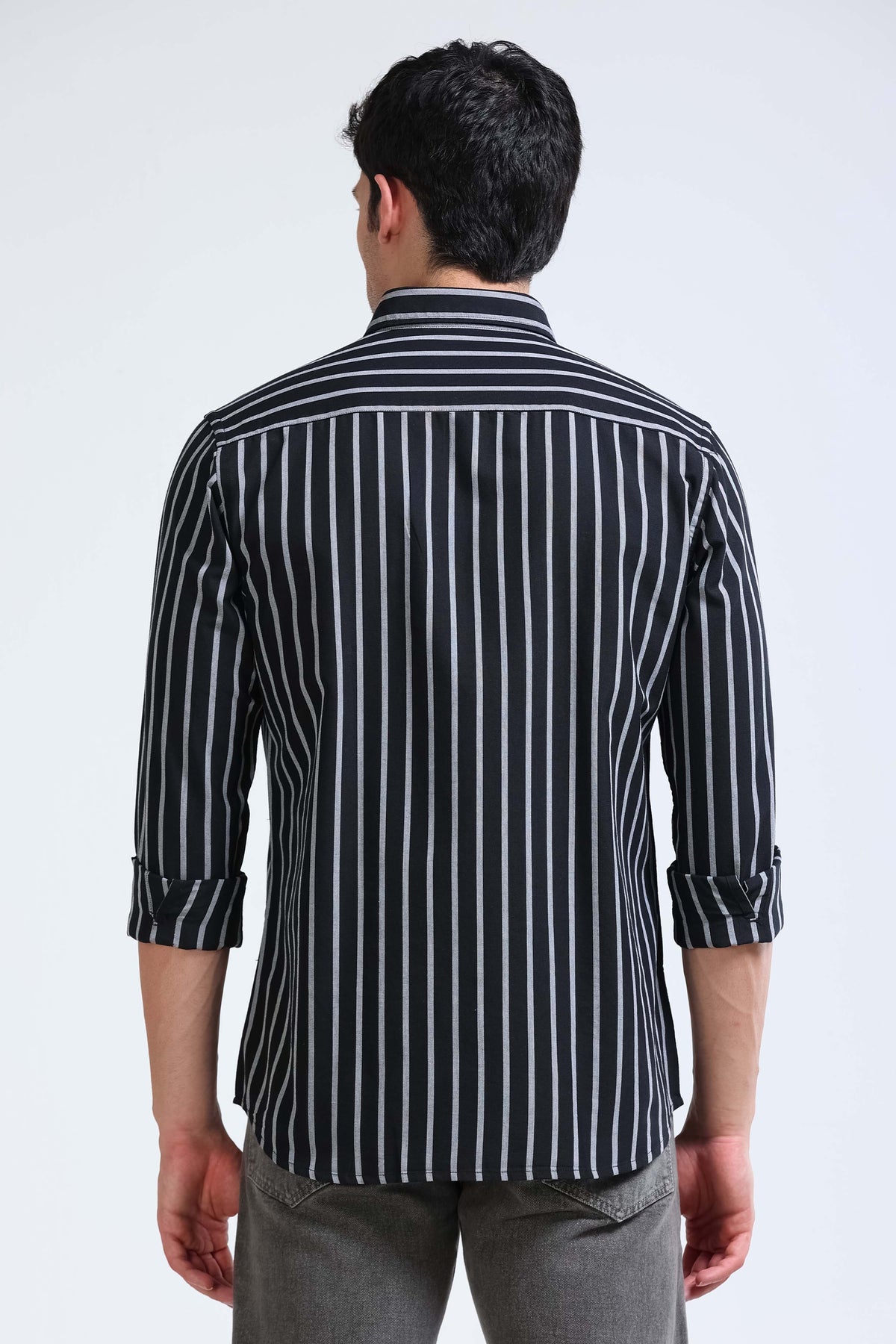 Black Striped Shirt - Slim Fit