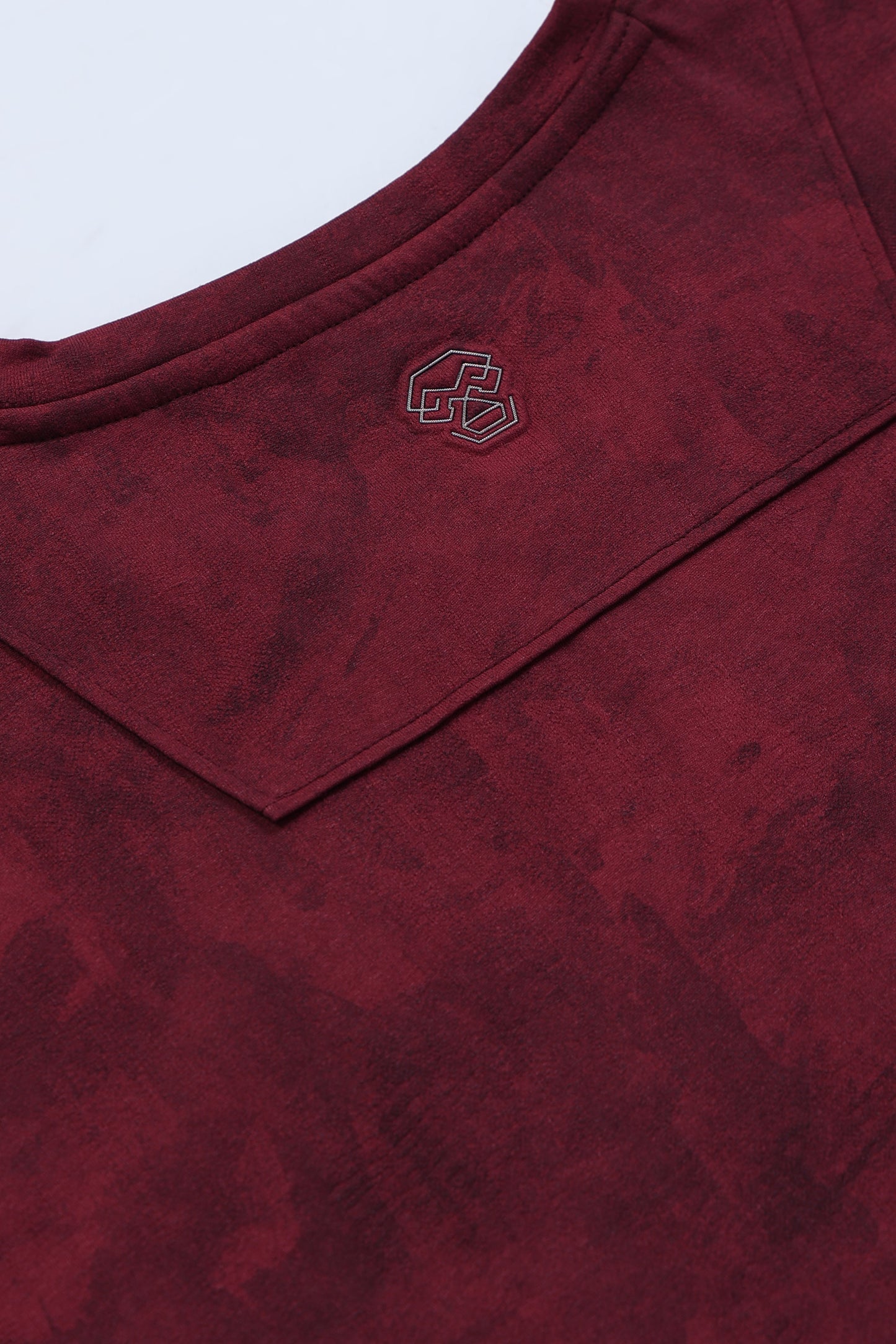 Boxy Fit Oversized Streetwear T-Shirt Maroon