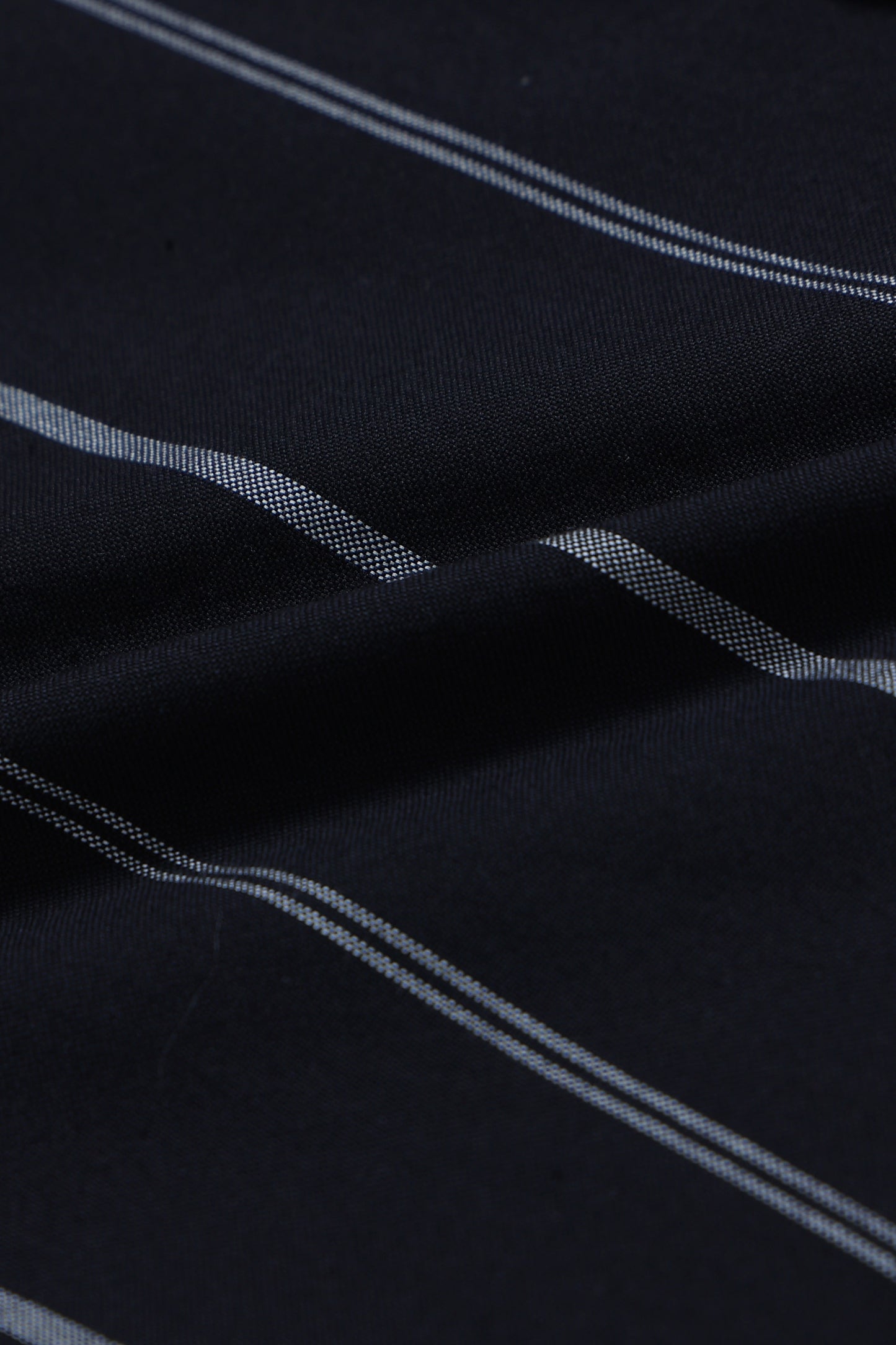 Classic Striped Oxford Cotton Shirt Black