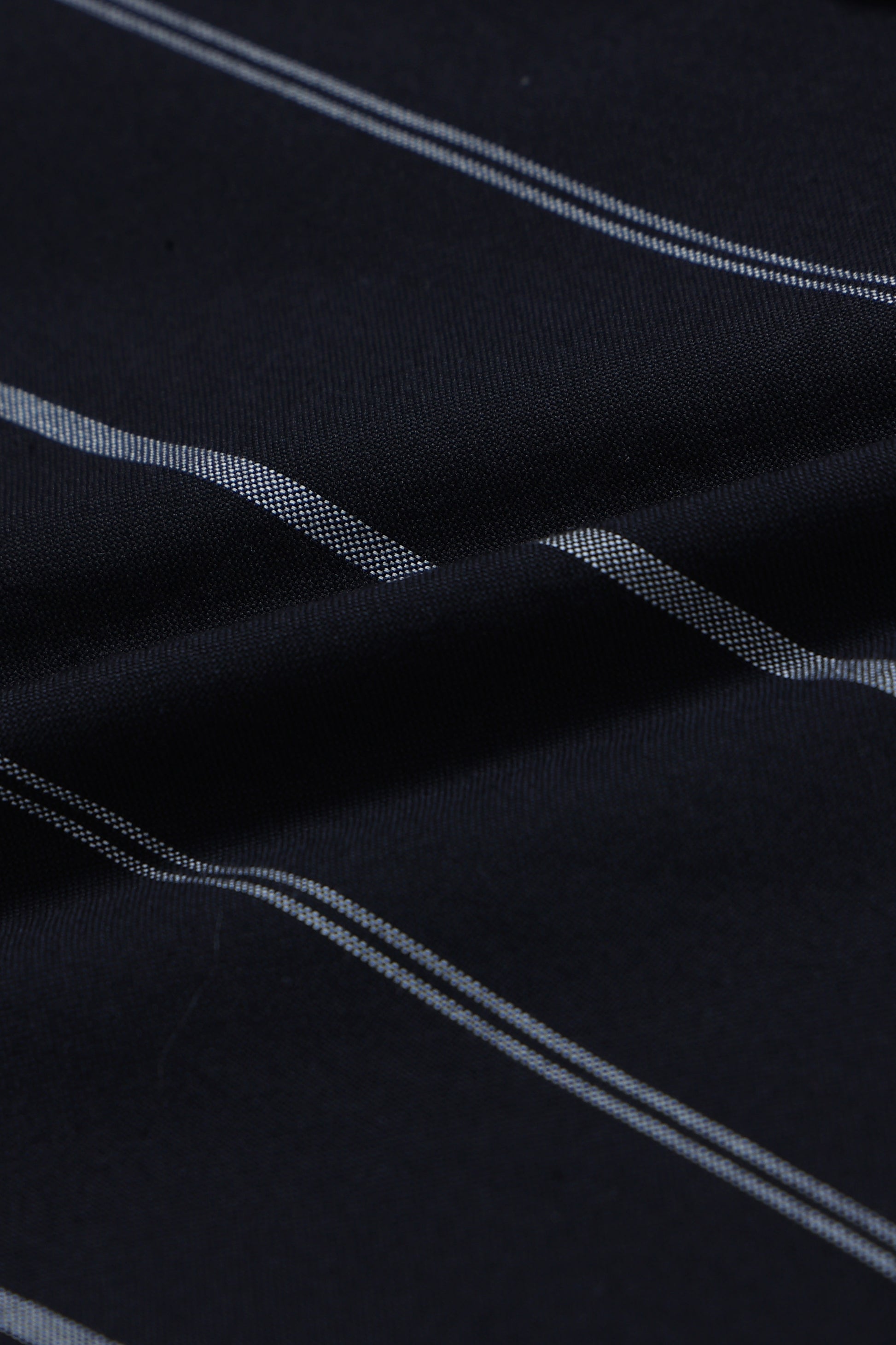 Classic Striped Oxford Cotton Shirt Black