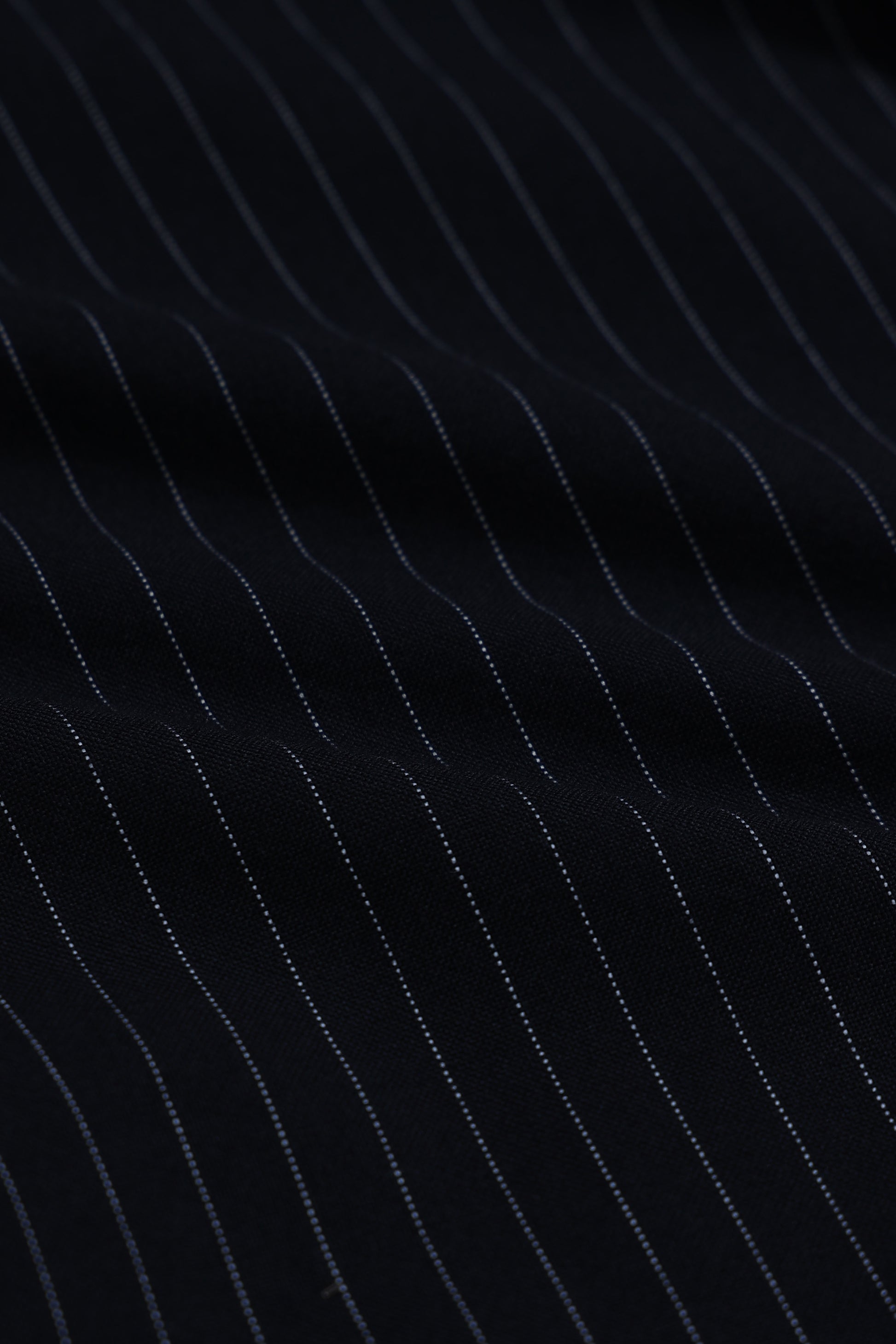 Slim Striped Cotton Oxford Shirt Black
